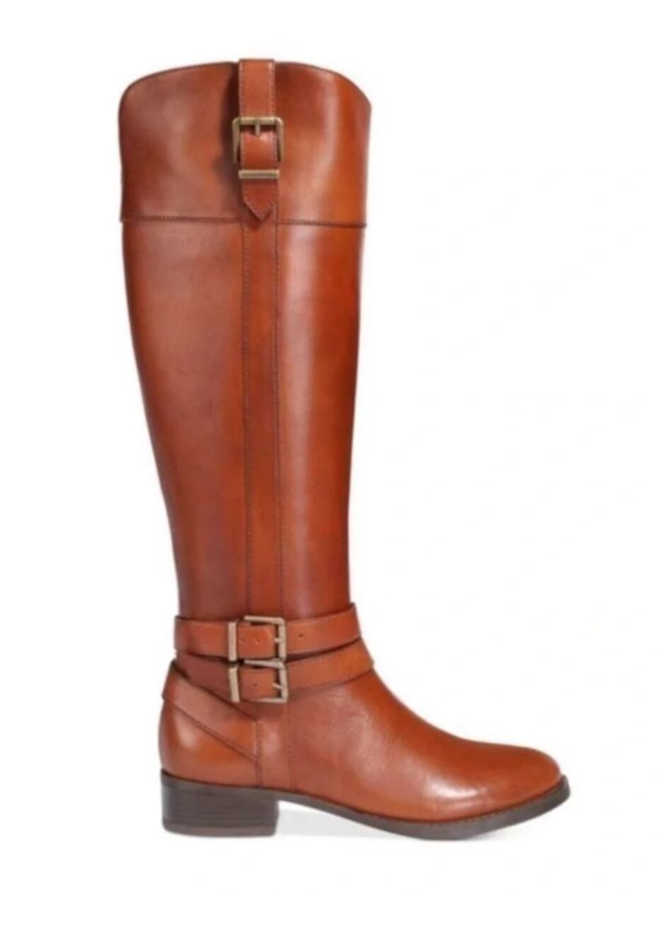 INC International Concept Frankii Riding Boots 7 NWOT Brown Leather Tall Knee